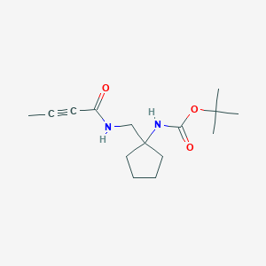 molecular formula C15H24N2O3 B2357851 Tert-butyl N-[1-[(but-2-ynoylamino)methyl]cyclopentyl]carbamate CAS No. 2411227-08-0