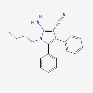 molecular formula C21H21N3 B2357855 2-amino-1-butyl-4,5-diphenyl-1H-pyrrole-3-carbonitrile CAS No. 477887-28-8