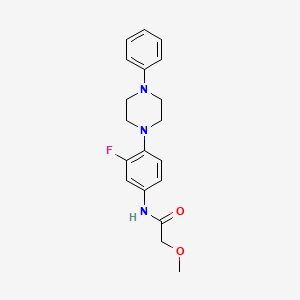 molecular formula C19H22FN3O2 B2357856 N-[3-fluoro-4-(4-phenylpiperazino)phenyl]-2-methoxyacetamide CAS No. 866136-83-6