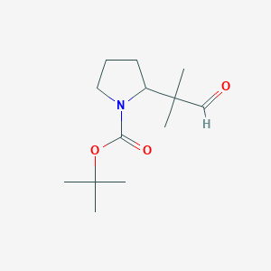B2357858 tert-Butyl 2-(2-methyl-1-oxopropan-2-yl)pyrrolidine-1-carboxylate CAS No. 2167891-87-2