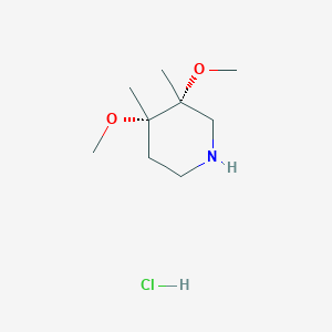 B2357859 (3R,4S)-3,4-Dimethoxy-3,4-dimethylpiperidine;hydrochloride CAS No. 2418593-34-5