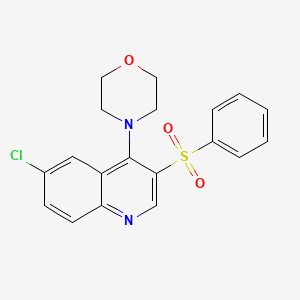 4-[3-(Benzenesulfonyl)-6-chloroquinolin-4-yl]morpholine