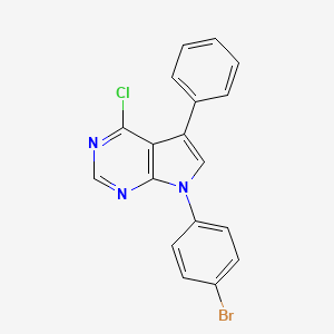 molecular formula C18H11BrClN3 B2357867 7-(4-溴苯基)-4-氯-5-苯基-7H-吡咯并[2,3-d]嘧啶 CAS No. 220835-26-7