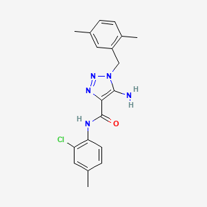 molecular formula C19H20ClN5O B2357868 5-amino-N-(2-chloro-4-methylphenyl)-1-[(2,5-dimethylphenyl)methyl]triazole-4-carboxamide CAS No. 899737-77-0