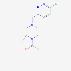 molecular formula C16H25ClN4O2 B2357870 叔丁基4-[(6-氯哒嗪-3-基)甲基]-2,2-二甲基哌嗪-1-甲酸酯 CAS No. 2402829-44-9