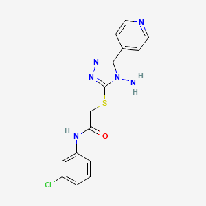 molecular formula C15H13ClN6OS B2357871 2-[(4-amino-5-pyridin-4-yl-1,2,4-triazol-3-yl)sulfanyl]-N-(3-chlorophenyl)acetamide CAS No. 880801-42-3