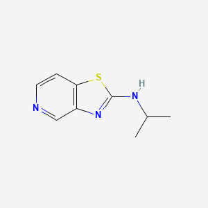 molecular formula C9H11N3S B2357879 C(C)(C)NC=1SC2=C(C=NC=C2)N1 CAS No. 2097925-95-4