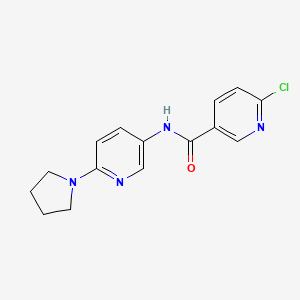6-chloro-N-(6-pyrrolidin-1-ylpyridin-3-yl)pyridine-3-carboxamide
