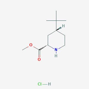 molecular formula C11H22ClNO2 B2357881 Methyl (2S,4R)-4-tert-butylpiperidine-2-carboxylate;hydrochloride CAS No. 2375249-80-0