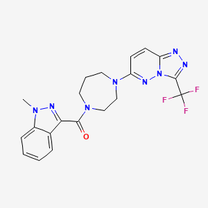 (1-Methylindazol-3-yl)-[4-[3-(trifluoromethyl)-[1,2,4]triazolo[4,3-b]pyridazin-6-yl]-1,4-diazepan-1-yl]methanone