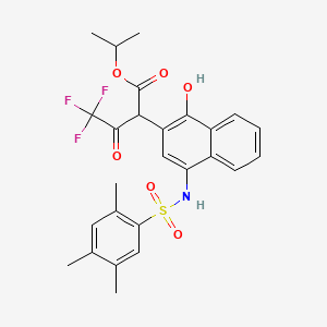Isopropyl 4,4,4-trifluoro-2-(1-hydroxy-4-{[(2,4,5-trimethylphenyl)sulfonyl]amino}-2-naphthyl)-3-oxobutanoate