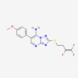 6-(4-Methoxyphenyl)-2-[(3,4,4-trifluoro-3-butenyl)sulfanyl][1,2,4]triazolo[1,5-a]pyrimidin-7-ylamine