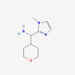 molecular formula C10H17N3O B2357893 (1-甲基-1H-咪唑-2-基)(氧杂环-4-基)甲胺 CAS No. 1482275-04-6