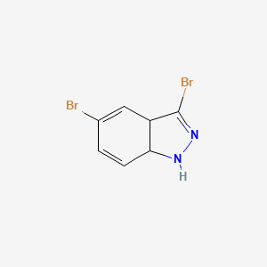molecular formula C7H6Br2N2 B2357908 3,5-Dibromo-3a,7a-dihydro-1H-indazole CAS No. 1993149-06-6