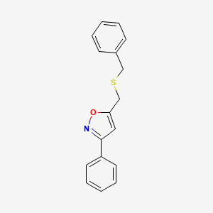 molecular formula C17H15NOS B2357911 Benzyl (3-phenyl-5-isoxazolyl)methyl sulfide CAS No. 338962-44-0