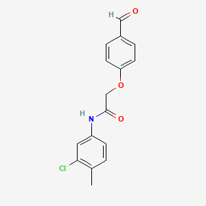 molecular formula C16H14ClNO3 B2357917 N-(3-chloro-4-methylphenyl)-2-(4-formylphenoxy)acetamide CAS No. 553628-88-9