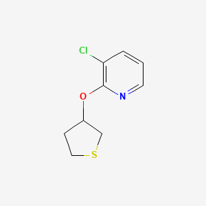 molecular formula C9H10ClNOS B2357938 3-Chloro-2-(thiolan-3-yloxy)pyridine CAS No. 2198020-19-6