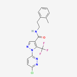 1-(6-chloropyridazin-3-yl)-N-[2-(2-methylphenyl)ethyl]-5-(trifluoromethyl)pyrazole-4-carboxamide