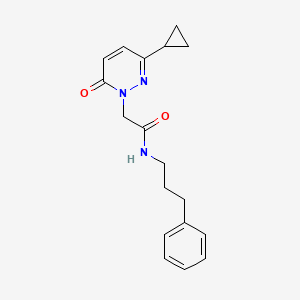molecular formula C18H21N3O2 B2357944 2-(3-cyclopropyl-6-oxopyridazin-1(6H)-yl)-N-(3-phenylpropyl)acetamide CAS No. 2034267-90-6