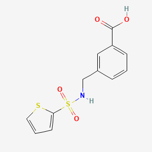 molecular formula C12H11NO4S2 B2357946 3-[(Thiophen-2-ylsulfonylamino)methyl]benzoic acid CAS No. 886732-79-2