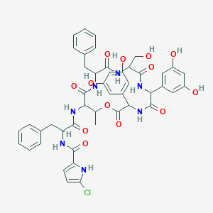 molecular formula C46H46ClN7O13 B235795 Cochinmicin IV CAS No. 146874-41-1