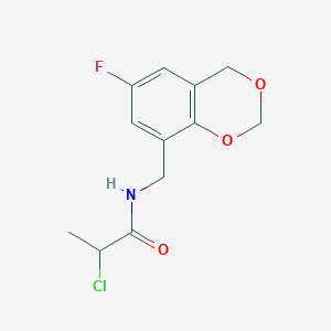 2-Chloro-N-[(6-fluoro-4H-1,3-benzodioxin-8-yl)methyl]propanamide