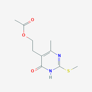 2-[4-Methyl-2-(methylsulfanyl)-6-oxo-1,6-dihydro-5-pyrimidinyl]ethyl acetate