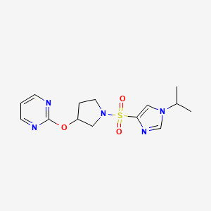 2-((1-((1-isopropyl-1H-imidazol-4-yl)sulfonyl)pyrrolidin-3-yl)oxy)pyrimidine