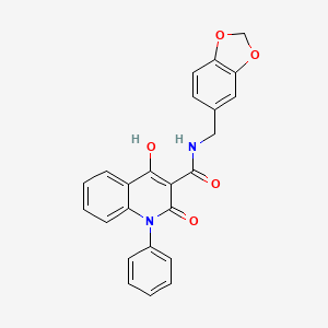 N-(1,3-benzodioxol-5-ylmethyl)-4-hydroxy-2-oxo-1-phenyl-1,2-dihydroquinoline-3-carboxamide