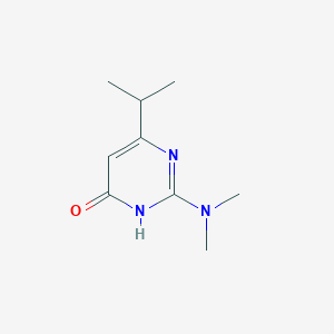 molecular formula C9H15N3O B2357968 2-(二甲氨基)-4-丙-2-基-1H-嘧啶-6-酮 CAS No. 1247499-80-4