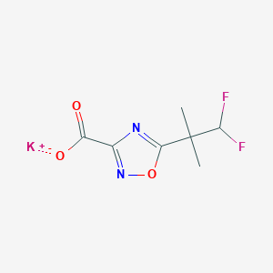 molecular formula C7H7F2KN2O3 B2357970 Potassium;5-(1,1-difluoro-2-methylpropan-2-yl)-1,2,4-oxadiazole-3-carboxylate CAS No. 2248330-68-7