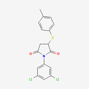 molecular formula C17H13Cl2NO2S B2357973 1-(3,5-二氯苯基)-3-(4-甲基苯基)硫代吡咯烷-2,5-二酮 CAS No. 32809-06-6