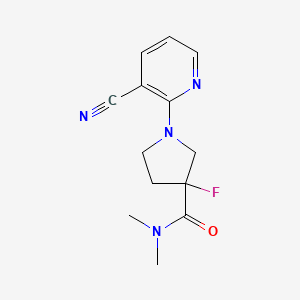 1-(3-cyanopyridin-2-yl)-3-fluoro-N,N-dimethylpyrrolidine-3-carboxamide