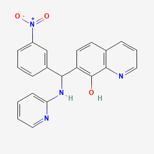 7-((3-Nitrophenyl)(pyridin-2-ylamino)methyl)quinolin-8-ol