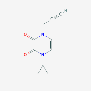 molecular formula C10H10N2O2 B2357989 1-Cyclopropyl-4-prop-2-ynylpyrazine-2,3-dione CAS No. 2379972-78-6