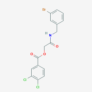molecular formula C16H12BrCl2NO3 B2357994 2-((3-Bromobenzyl)amino)-2-oxoethyl 3,4-dichlorobenzoate CAS No. 1794741-66-4