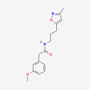 2-(3-methoxyphenyl)-N-(3-(3-methylisoxazol-5-yl)propyl)acetamide