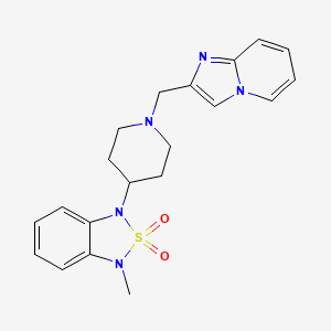 molecular formula C20H23N5O2S B2357999 1-(1-(咪唑并[1,2-a]吡啶-2-基甲基)哌啶-4-基)-3-甲基-1,3-二氢苯并[c][1,2,5]噻二唑 2,2-二氧化物 CAS No. 2034328-13-5