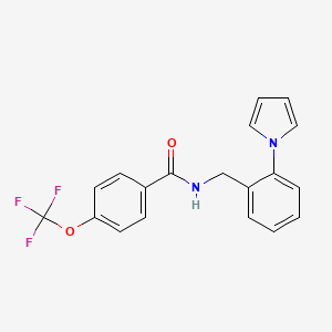 N-[(2-pyrrol-1-ylphenyl)methyl]-4-(trifluoromethoxy)benzamide