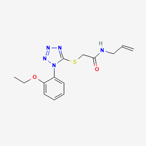 molecular formula C14H17N5O2S B2358007 2-[1-(2-ethoxyphenyl)tetrazol-5-yl]sulfanyl-N-prop-2-enylacetamide CAS No. 878702-15-9