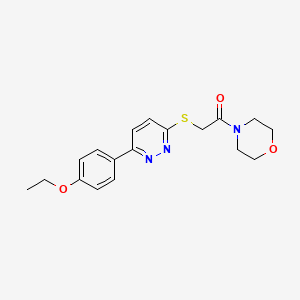 molecular formula C18H21N3O3S B2358008 2-((6-(4-Ethoxyphenyl)pyridazin-3-yl)thio)-1-morpholinoethanone CAS No. 893974-16-8