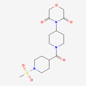 4-(1-(1-(Methylsulfonyl)piperidine-4-carbonyl)piperidin-4-yl)morpholine-3,5-dione