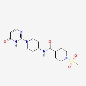 N-(1-(4-methyl-6-oxo-1,6-dihydropyrimidin-2-yl)piperidin-4-yl)-1-(methylsulfonyl)piperidine-4-carboxamide