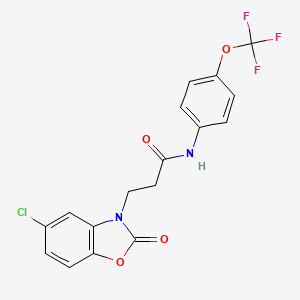 3-(5-chloro-2-oxobenzo[d]oxazol-3(2H)-yl)-N-(4-(trifluoromethoxy)phenyl)propanamide