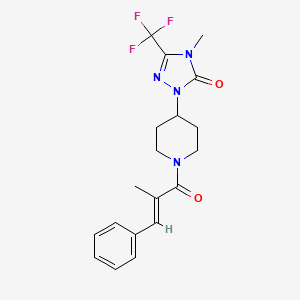 (E)-4-methyl-1-(1-(2-methyl-3-phenylacryloyl)piperidin-4-yl)-3-(trifluoromethyl)-1H-1,2,4-triazol-5(4H)-one