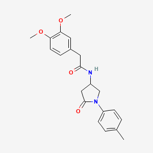 2-(3,4-dimethoxyphenyl)-N-(5-oxo-1-(p-tolyl)pyrrolidin-3-yl)acetamide