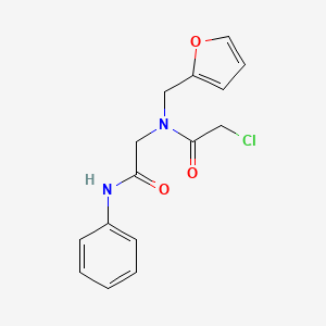 2-chloro-N-(furan-2-ylmethyl)-N-[(phenylcarbamoyl)methyl]acetamide
