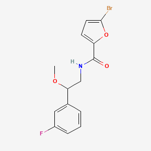 molecular formula C14H13BrFNO3 B2358053 5-ブロモ-N-[2-(3-フルオロフェニル)-2-メトキシエチル]フラン-2-カルボキサミド CAS No. 1797722-06-5