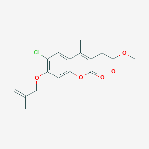 Methyl 2-[6-chloro-4-methyl-7-(2-methylprop-2-enoxy)-2-oxochromen-3-yl]acetate