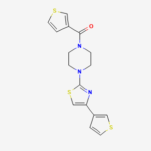 Thiophen-3-yl(4-(4-(thiophen-3-yl)thiazol-2-yl)piperazin-1-yl)methanone